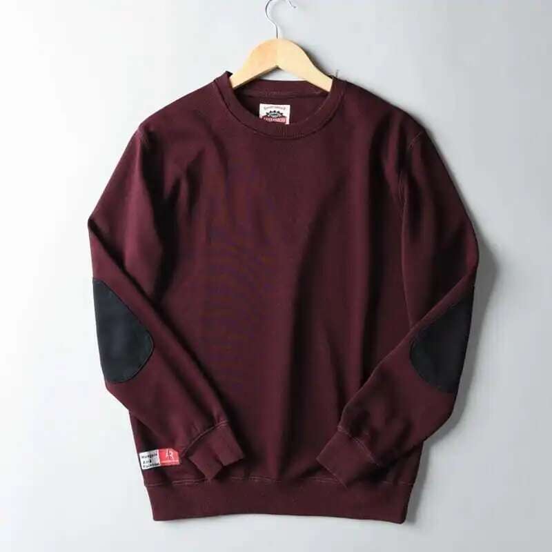Autumn Winter New Men Fashion Simple Solid Hoodies Foreign Trade Original Single Men's Round Neck Long Sleeve Sweatshirts