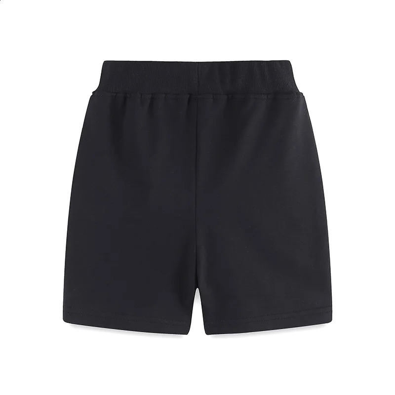 Single piece summer childrens shorts black pocket drawstring elastic 27Y 250312