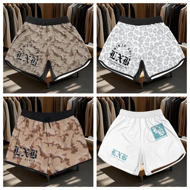 CAMO CASUAL SHORTS Mens and Womens Level Black Casual Gym Shorts Oversized ADCC RASH GUARD Childrens Shirt Quick Drying Clothing 250320