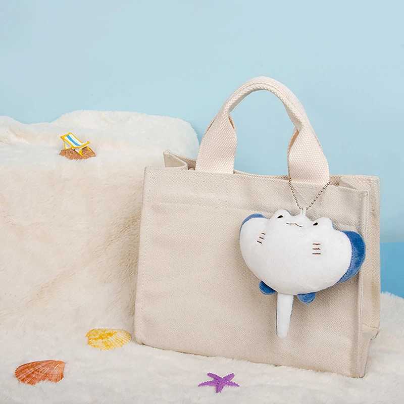 1 cartoon marine animal devil ray doll plush toy decoration stuffed animal Manta ray plush keychain pendant childrens girl giftXJ250319