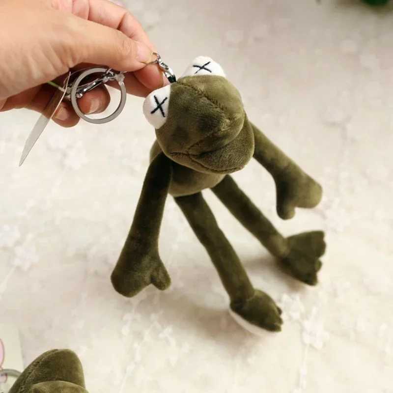 Keychain Frog Plush Keychains Pluff Funny Cartoon Rings Key Holder Gates Key Pendant Soft Stuffed Animal Kawaii KeychainXJ250319