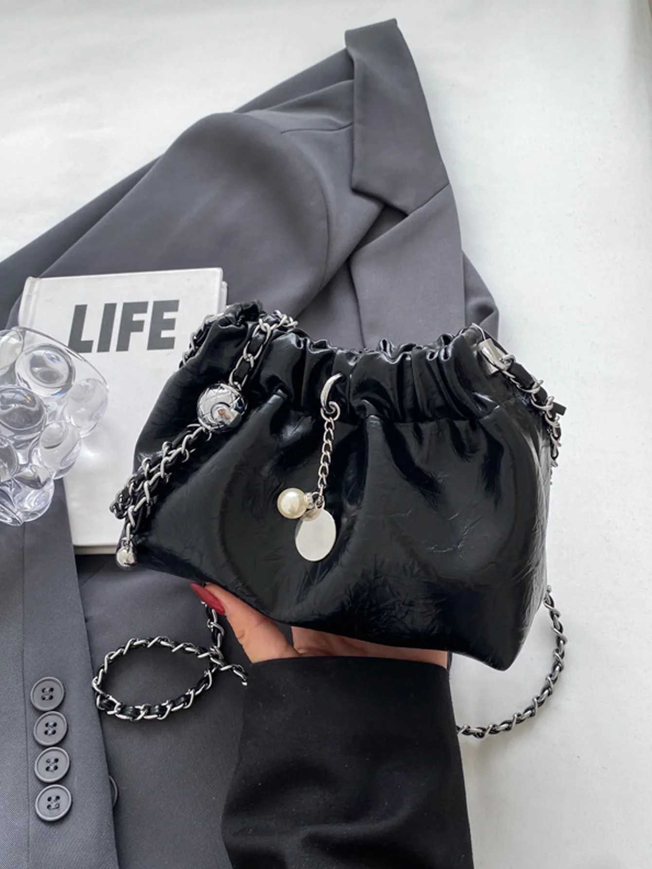 Millennium handbag for women 2024 new high-end shoulder bag summer chain bag fashionable bucket bag crossbody bag Y250319