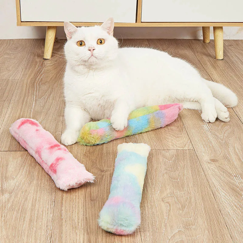 Interesting cat toys plush pillows claws interactive games soft and fluffy sticks durable pet supplies 250320