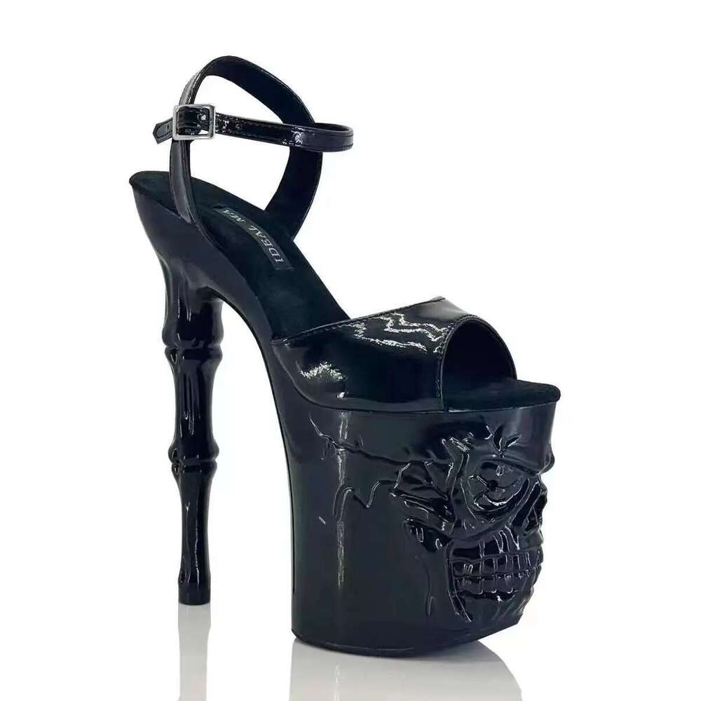 Wedge Heels IDEAL MA Cm Steel Pipe Dance Skull Sole Stage Model Walk Show Sandals Performance High Heels