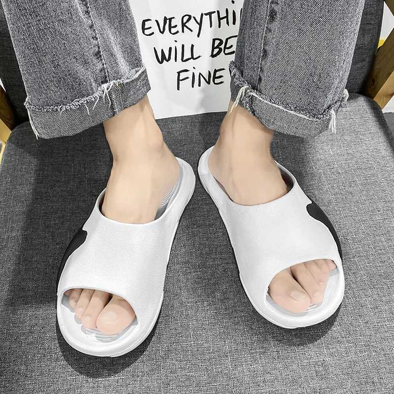 FI Mens Summer Lightweight Shoes Mens Wear N-Slip Sports Steps Shit Slide Trend Shoes Outdoor Indoor Flip Cover Y250320