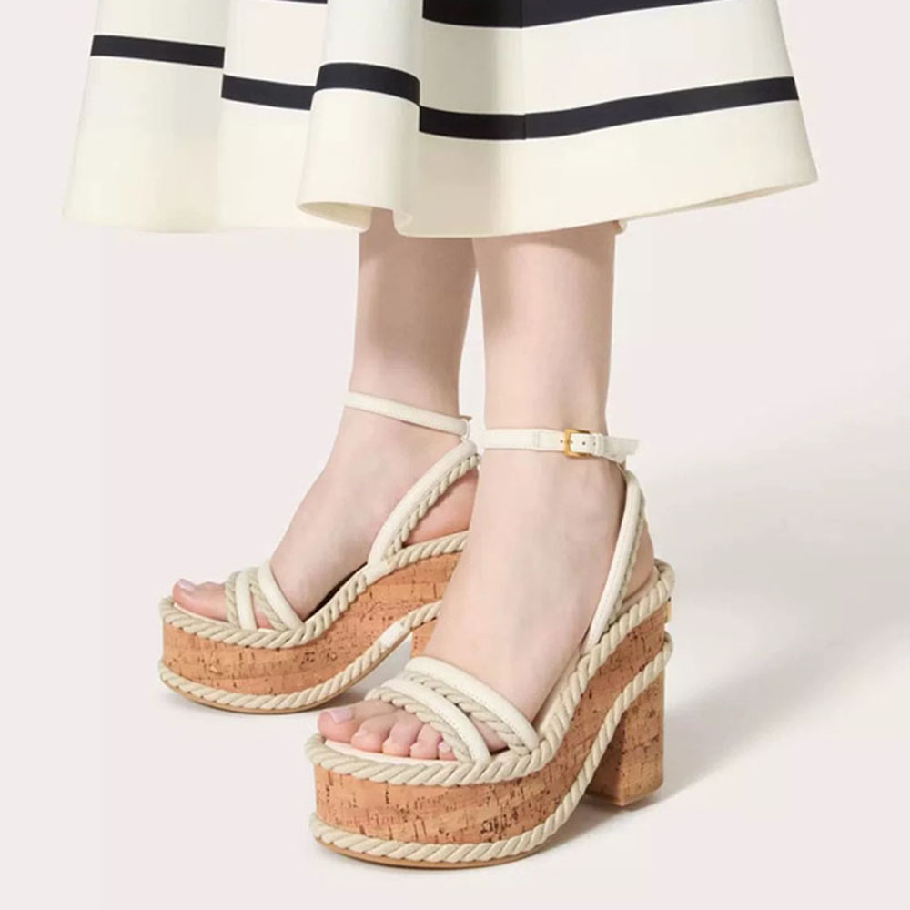 Women Wedge Platform Sandals Designer shoes 11.5cm high heeled shoes 35-41 luxury Designers Platform heels ankle wrap Rome Sandal womens
