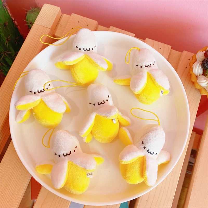 Cartoon Plush Banana Keychain Banana Pendant Doll Keychain Bag Car Keychain GiftXJ250319