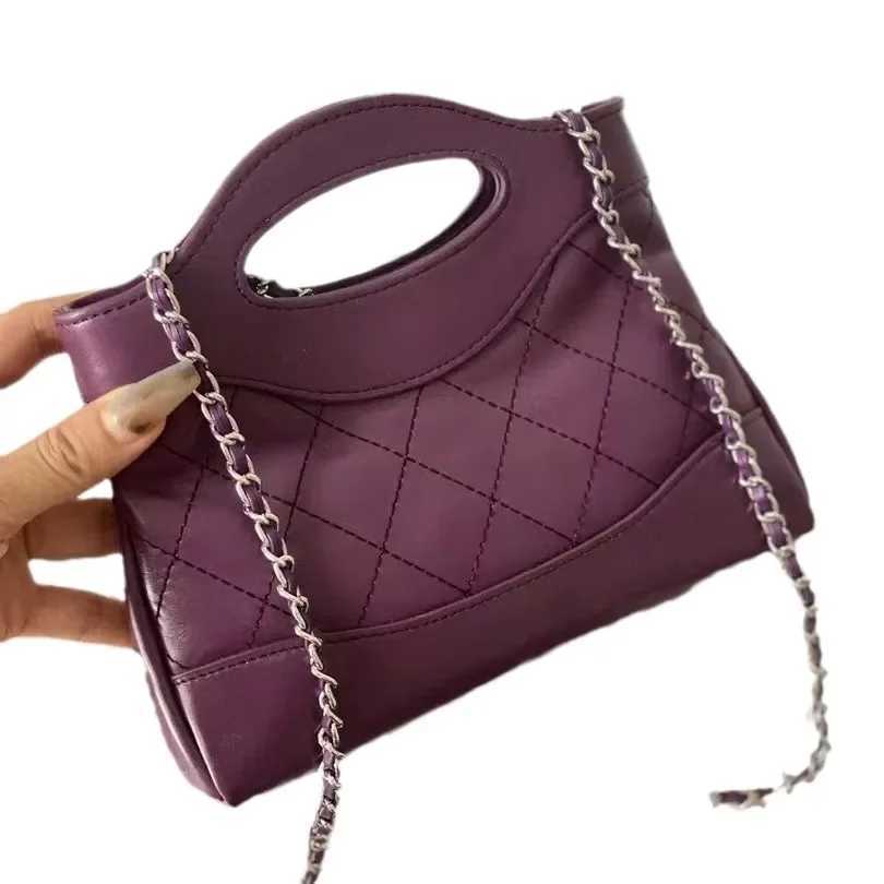 New high-end Feeltweek Styleargyll chain ten font small bag leather womens fashionable Versatile mobile handbag Y250319