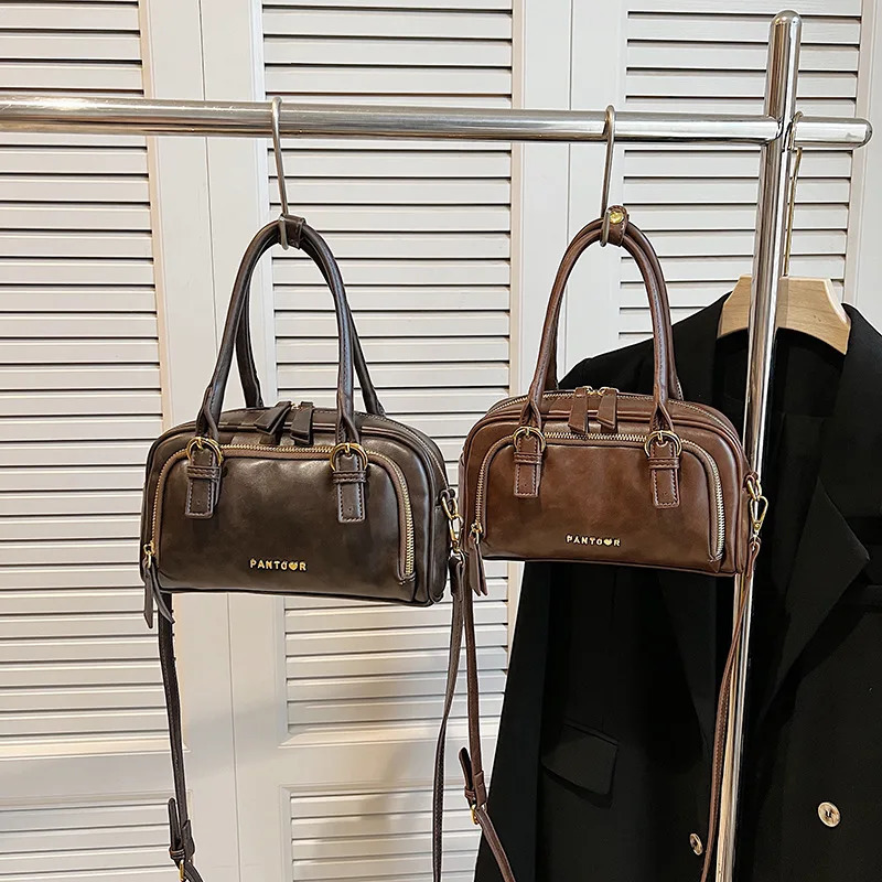 Hot Selling Retro Carrying Bowling Bag Women 2024 Autumn New High-grade Fashion Single Shoulder Crossbody Bag Purses R250320