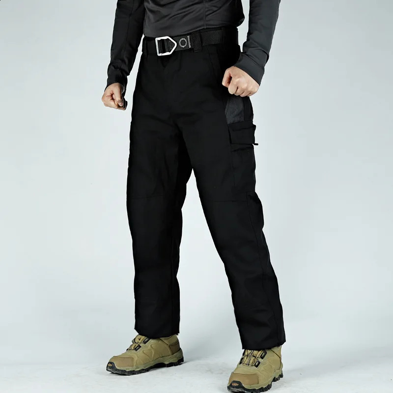 Multi pocket mens tactical casual pants cargo outdoor hikers durable training clothes 250319