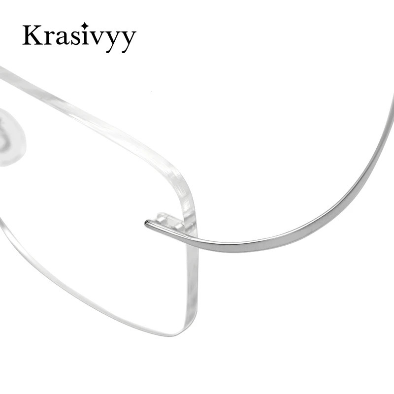 Krasivyy Pure Rimless Glasses Frame Men Prescription Eyeglasses Germany Women Myopia Optical Frame Screwless Eyewear 250228