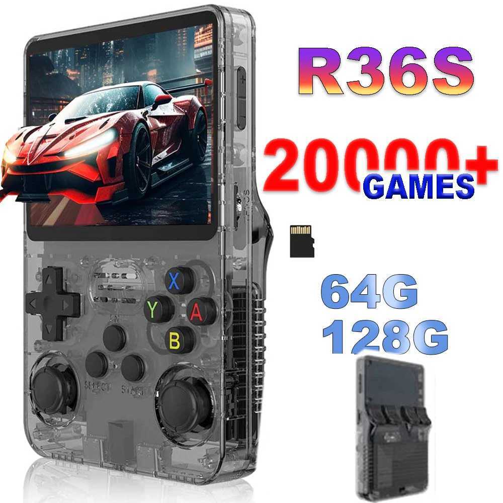 R36S Handheld Game Console 3.5Inch 64G 128G Classic Retro Games Consoles Linux System Consolas Portable Pocket Video Game Player Z250320