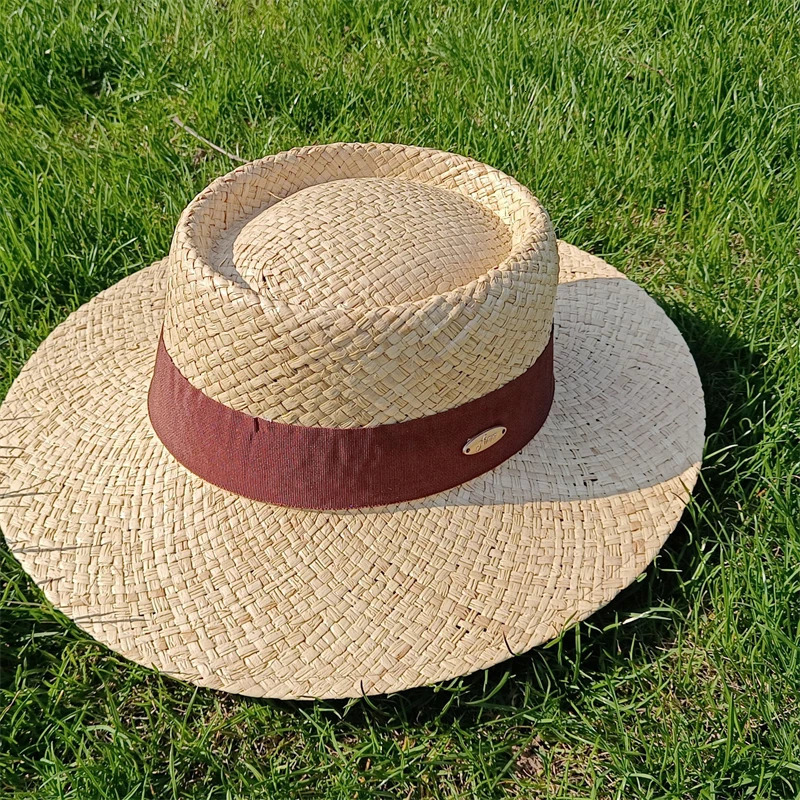 French Nature straw hat for women bower weaving spring fedora hats elegant hat ladies sun hat beach summer jazz hat panama 250320