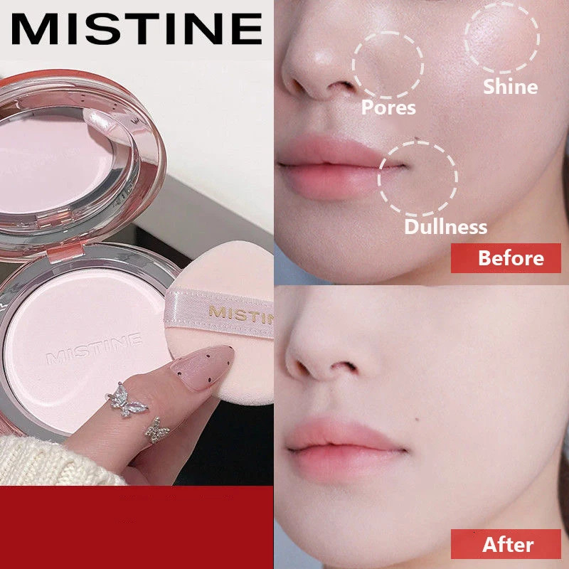 Misty Facial Painting Velvet Fusion Pressing Powder Set Oil Control Keep Makeup Bright Compact Foundation 250319