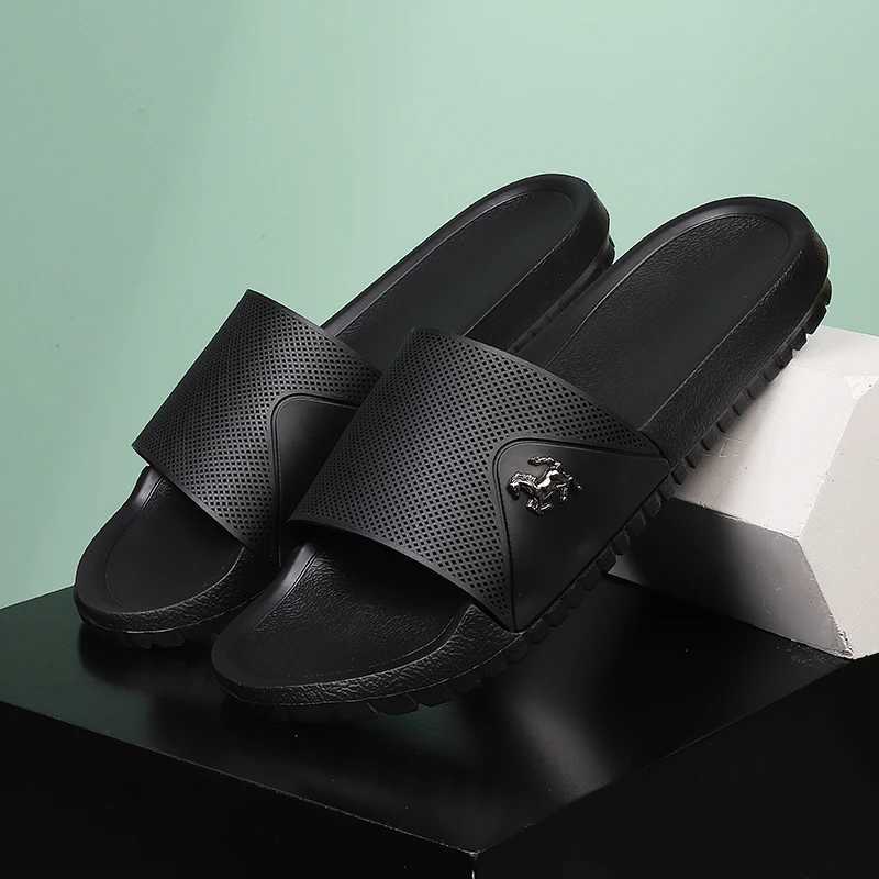 Cforts chanclas mens slippers summer mens genuine sandals Fi mens beach flip sandals unisex soft sandals Y250320