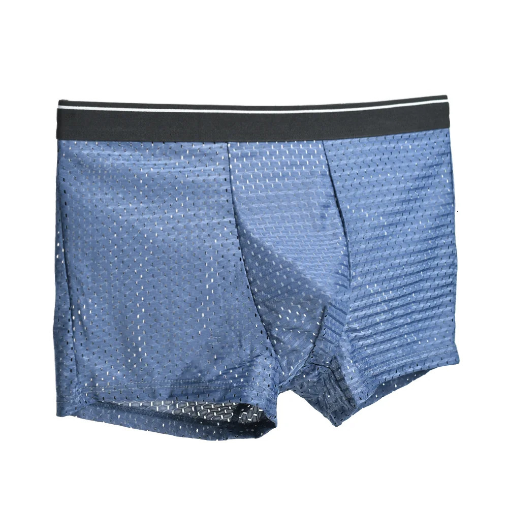 Men Panties Male Underpants Man Shorts Boxers Underwear Slip Homme Calzoncillos Bamboo Hole U Convex Pouch Large Size M6XL 250320Z