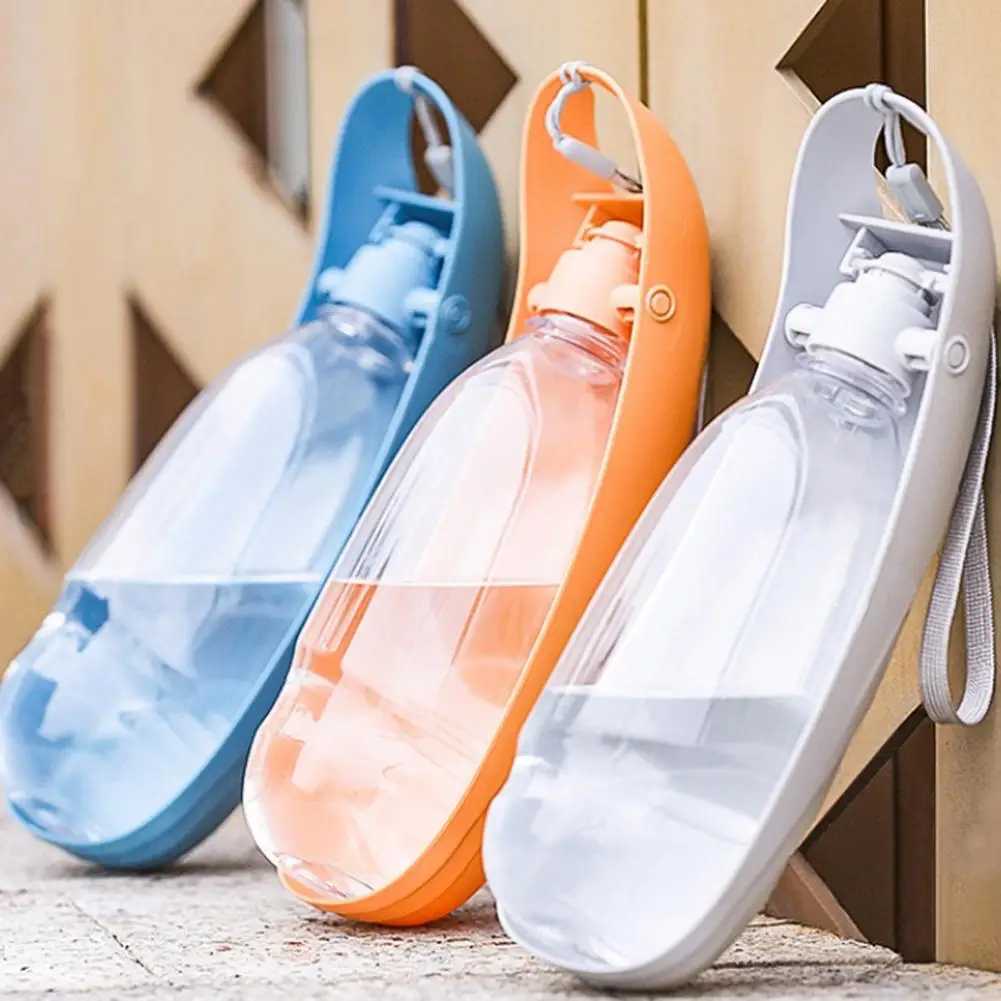 550ML portable dog drinking cup pet water dispenser folding quick dispenser travel beverage bottle dog walking water bottle Y250319