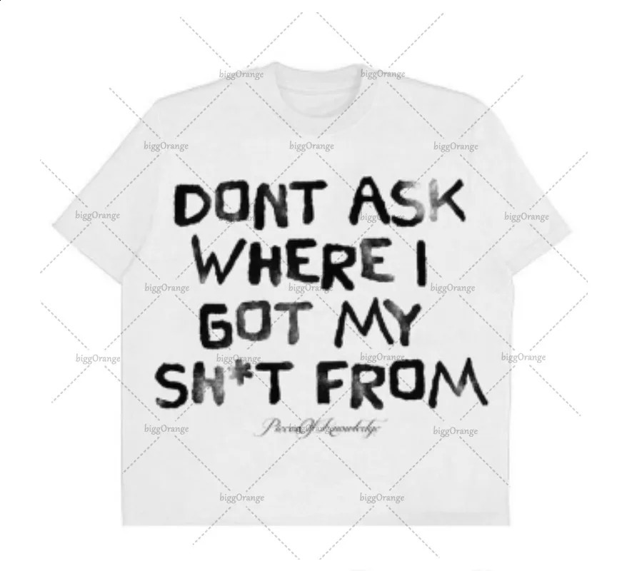 European and American street retro top punk Gothic oversized letter printed Tshirt unisex fashion version casual short sleeved shirt 250318