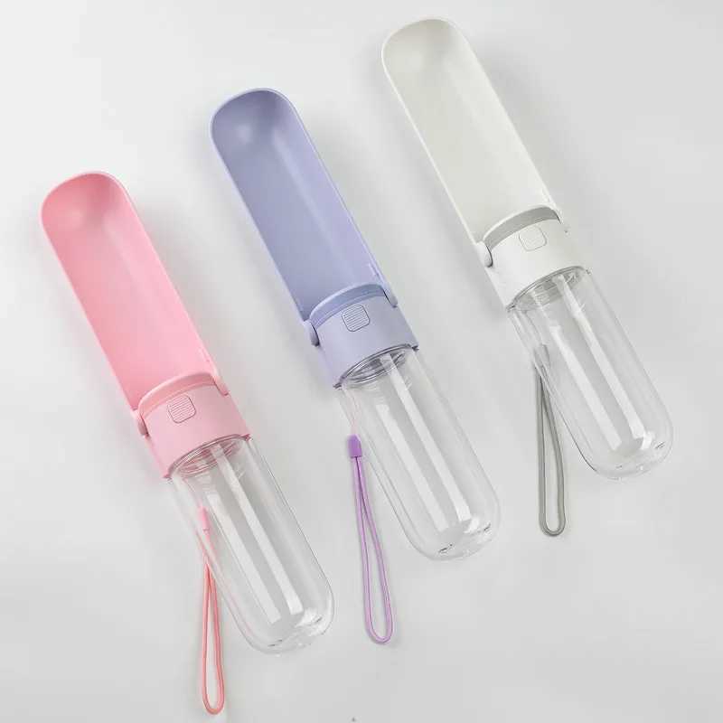 Portable Pet Dog Water Bottle Drinking Bowls For Small Large Dogs Travel Wallking Dog Feeding Water Dispenser Pet Supplies 420ml Y250319