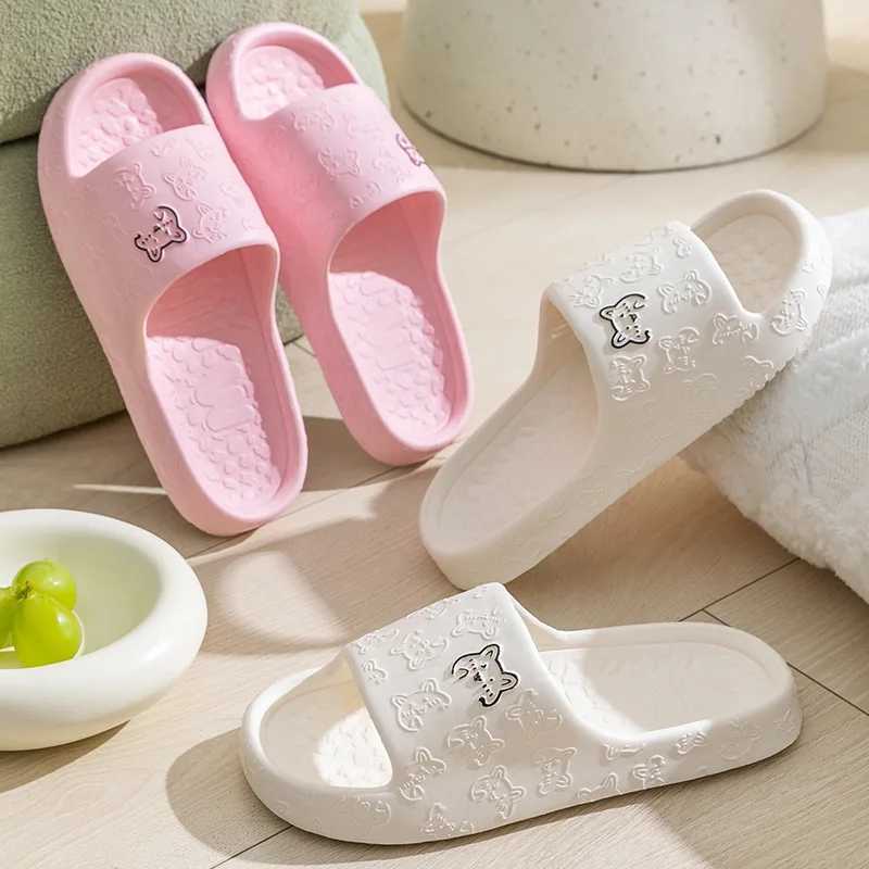 Warm summer slippers indoor bathroom N-Slip shower sandals couple EVA mens slippers Y250320