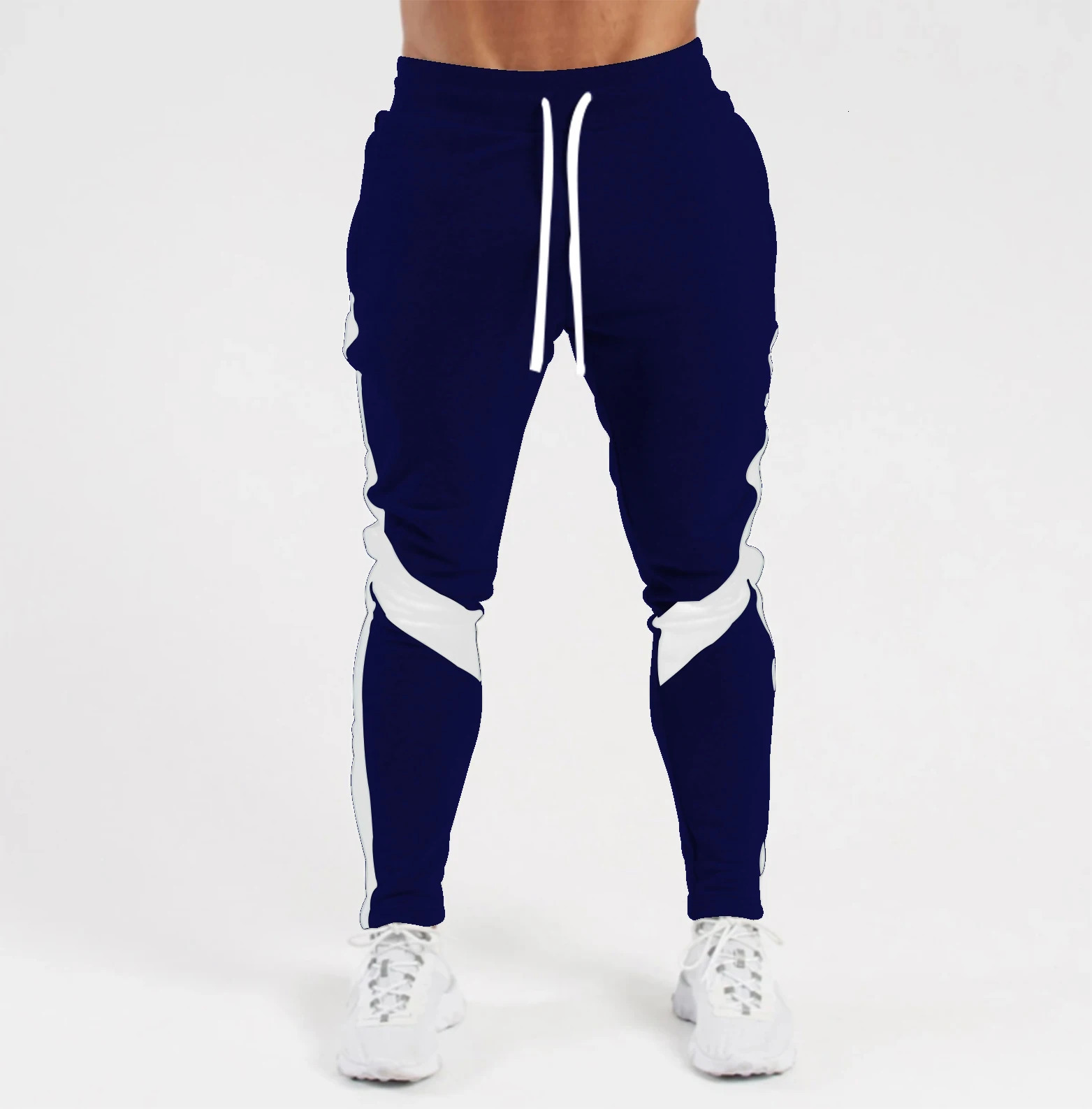 Mens Jogger Casual Pants Fitness Sportswear Bottom Tight Trouser Black Trail 250320