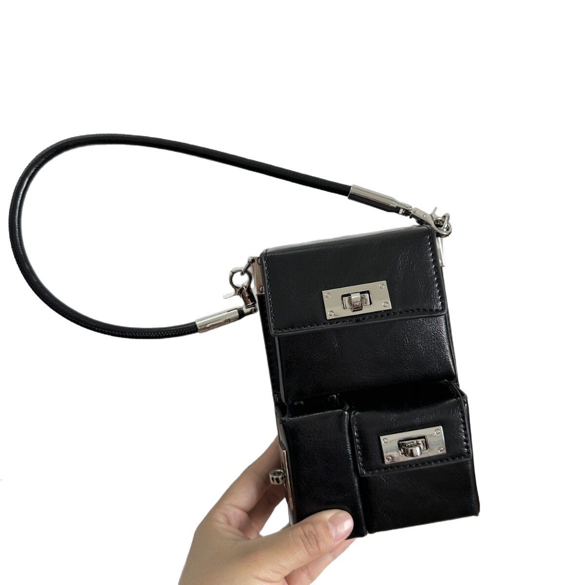 Trendy And Cool Multi Pocket Spicy Girl Small Square High-End Feeling, Armpit Crossbody Niche Phone Bag, Personalized Women's Bag