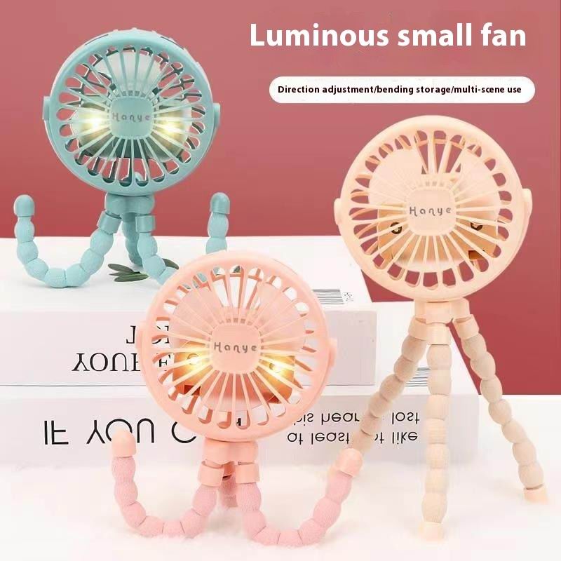 Baby Stroller Hand Held Rechargeable USB Bladeless Small Folding Fans Mini Ventilator Silent Table Outdoor Cooler Neck Fan