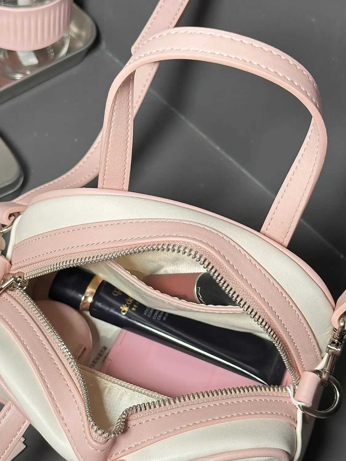 JIAERDI Sweet Cool Y2k Hand Bag Women Hot Girls Pu Leather Casual Crossbody Bags Purse Female Vintage Bowling Mini Bag New Y250319