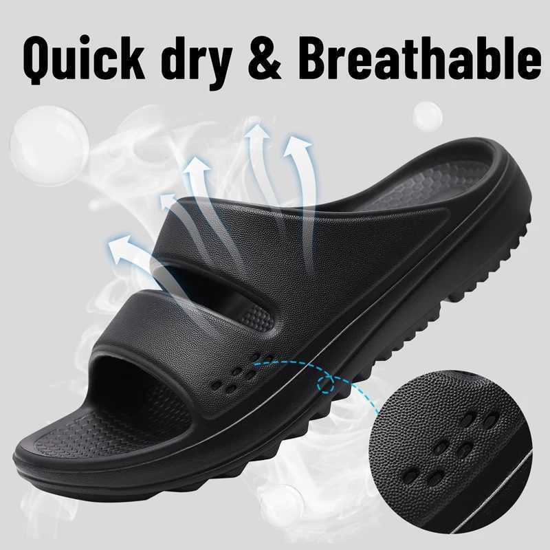 Litfun New Summer Sandals Suitable for Warm Beach Flip Indoor Neutral He Bathro Slide M N-Slip Soft Bott Cloud Slide Y250320