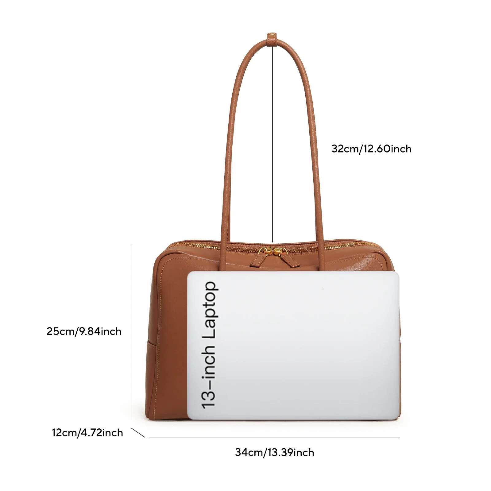 ITAMOOD Advanced Large-Capacity Retro Boston Fashion Commuting Simple Bowg Bag Leather Shoulder Handbag Valentine's Gift