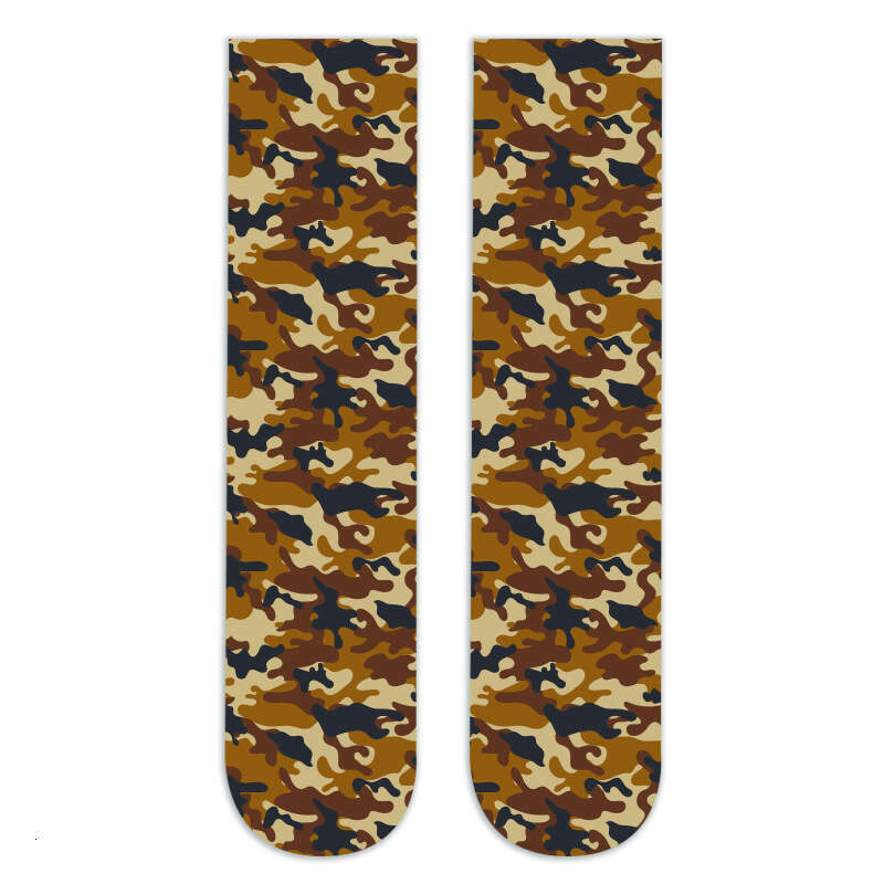 New Cross Border Spring And Autumn Silk With Printed Leg Mid Tube Socks, Fashionable, Personalized, Versatile, Colorful Socks