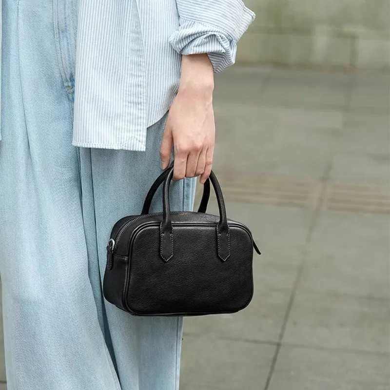 New wide pocket niche casual crossover bag one shoulder handheld bowling bag Y250319