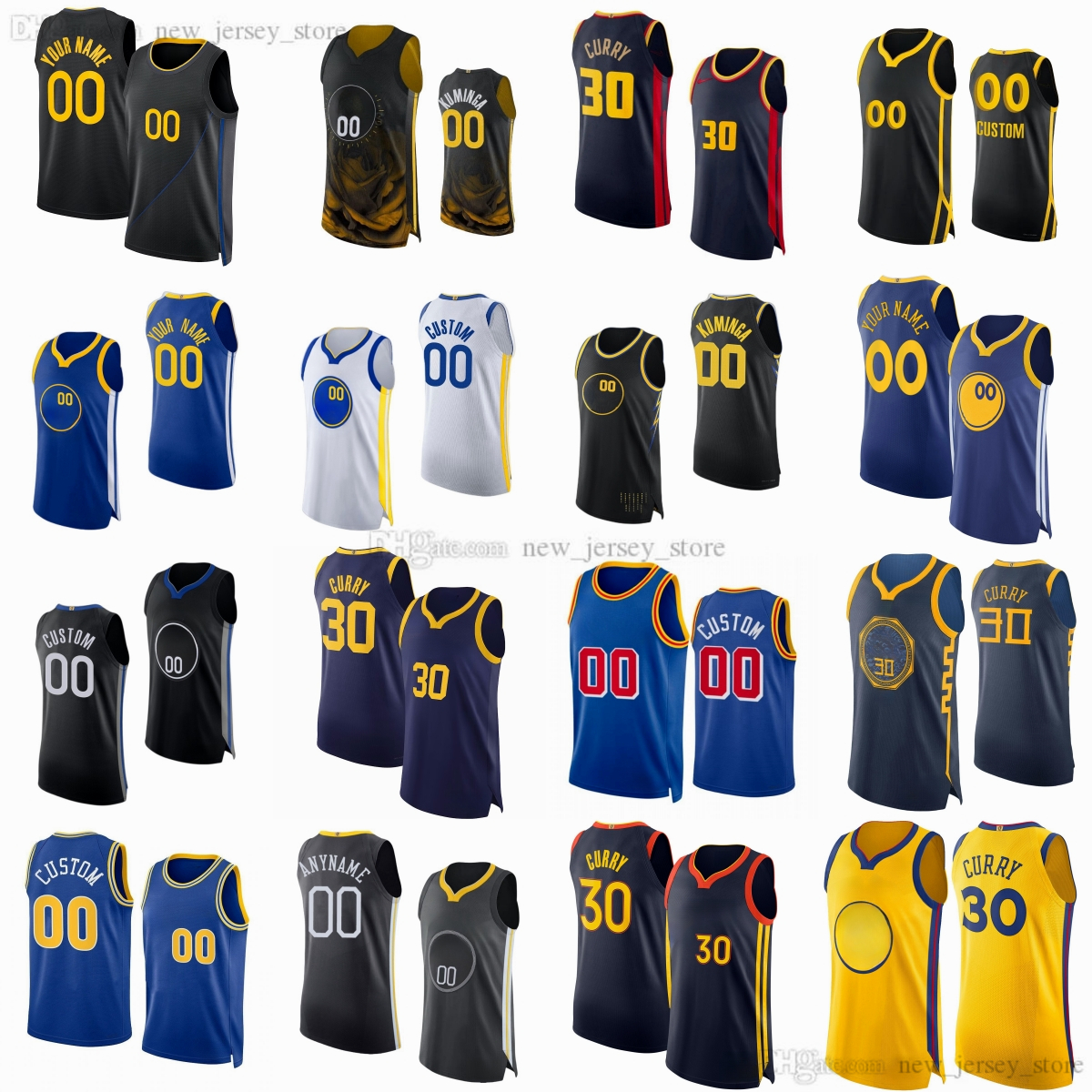 Custom AU Player Version Basketball Curry Jersey Authentic Stitched Butler III Green Hield Kuminga Podziemski Moody Jackson-Davis Looney Payton II Jerseys