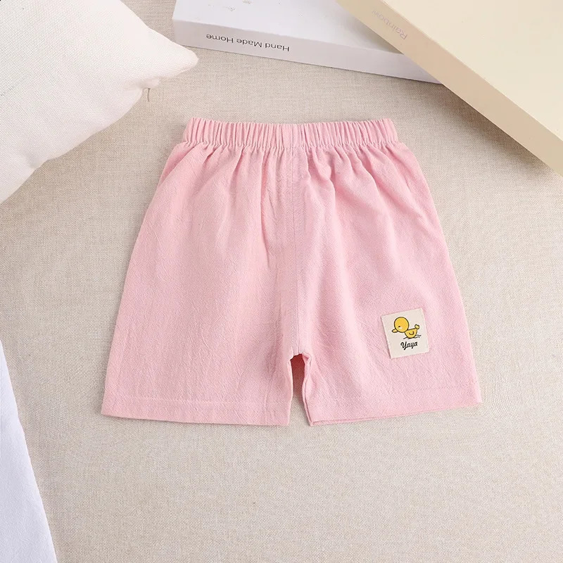 15 Years Kids Summer Shorts Boys Korean Style Cotton and Linen Short Pants Toddler Little Children Cute 250312
