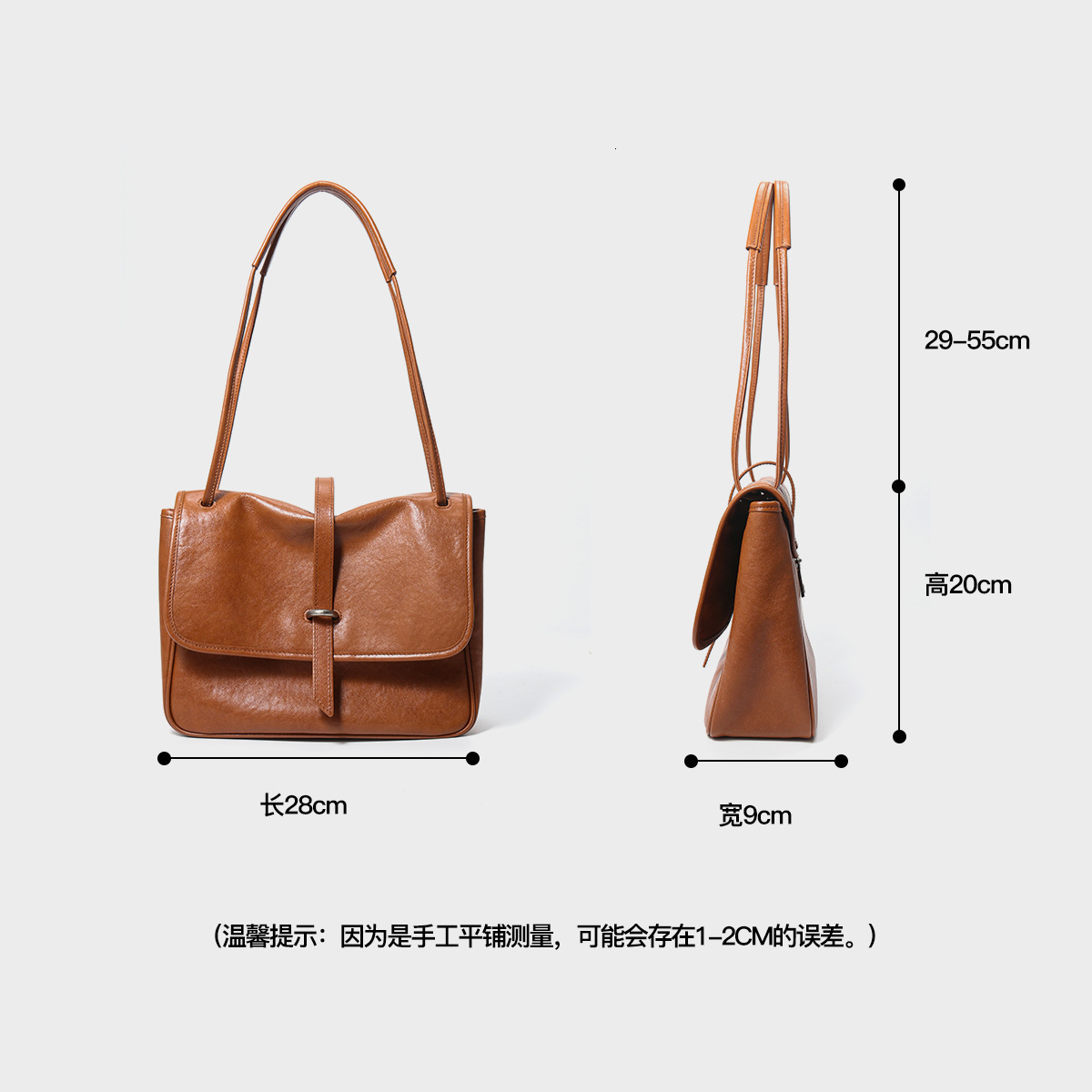 Genuine Leather Women S Handcrafted Vegetable Tanned Top Layer Cowhide Shoulder Crossbody Bag Differential Bag Shoulder Bags