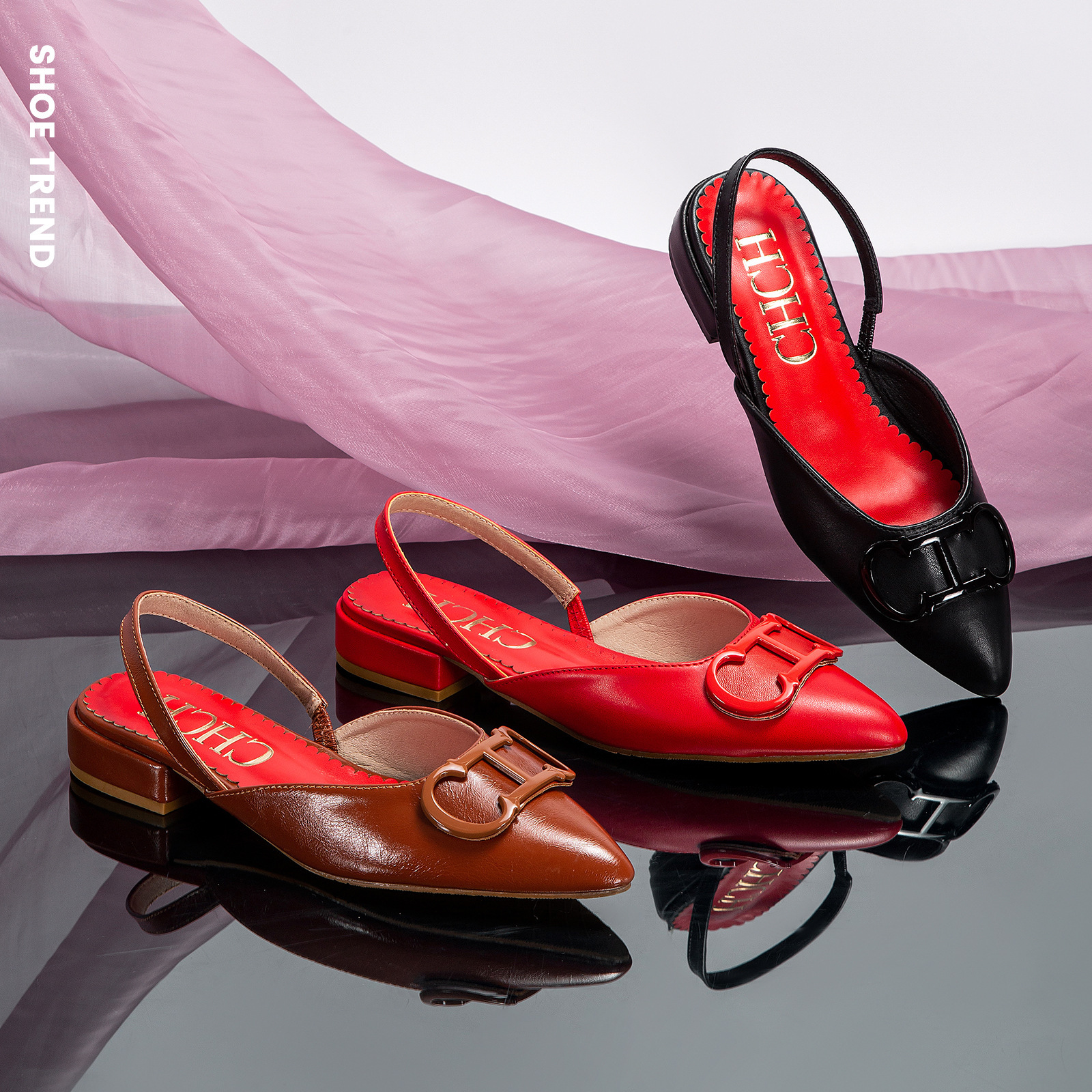 Designer CHCH Fashion Trend Shoes, Casual And Versatile, With Hollowed Out Women's Single Slippers