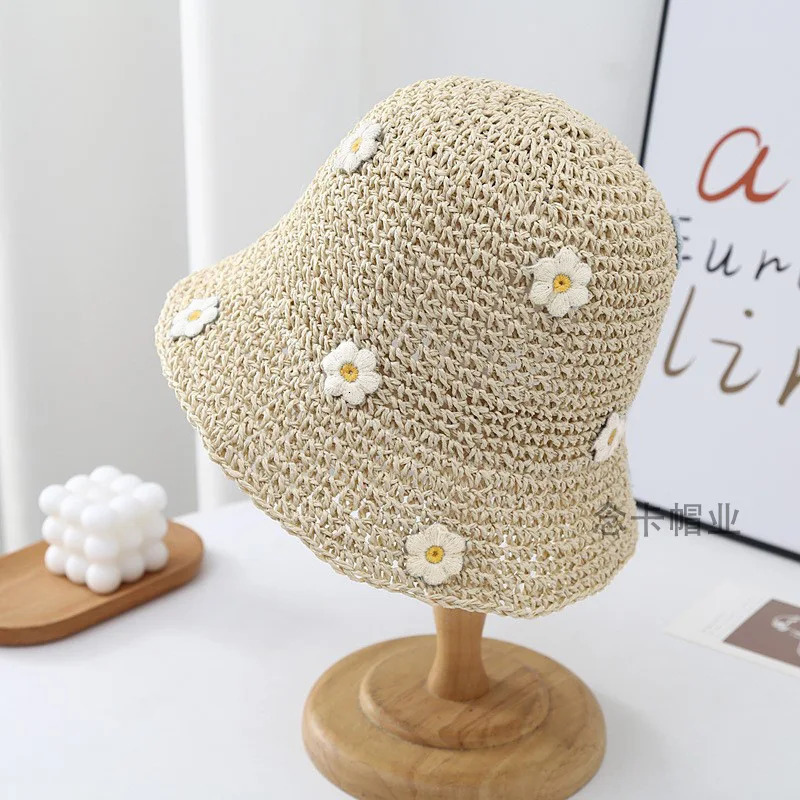 Bohemia Style Summer Sun Hat Women Big Head Beach Cap Holiday Sunshade Sunscreen Straw Hat 250320