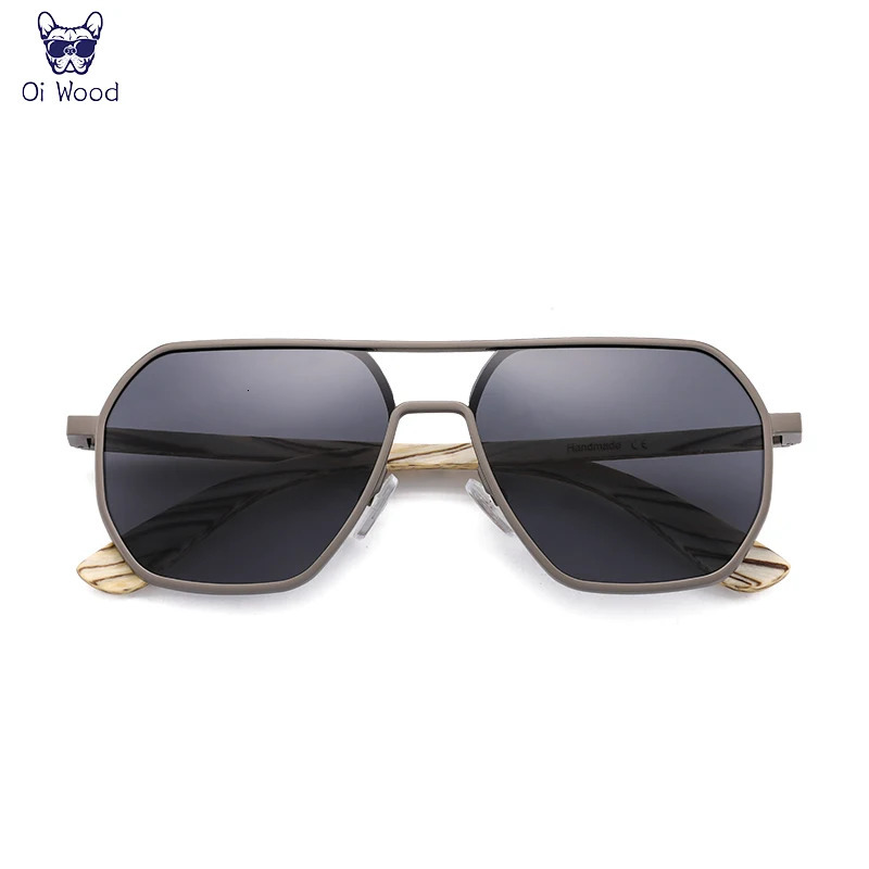 Oi Wood High Quality Fashion Alloy Sunglasses Men Women Wooden Polarized Sun Glasses Driving Uv400 De Sol 8059 250318