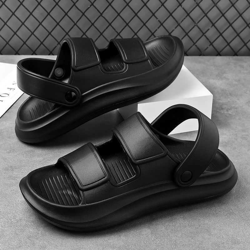 Summer Men Slippers EVA Soft Platform Slides Sneaker Borken Sandals Casual Beach Shoes Platform Designer Cfortable Slippers Y250320