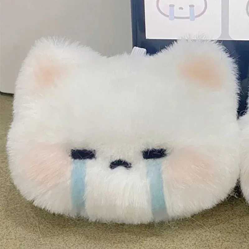 Soft furry rabbit keychain womens fur kitten bag charm childrens toy keychain animal keychain couple giftXJ250319