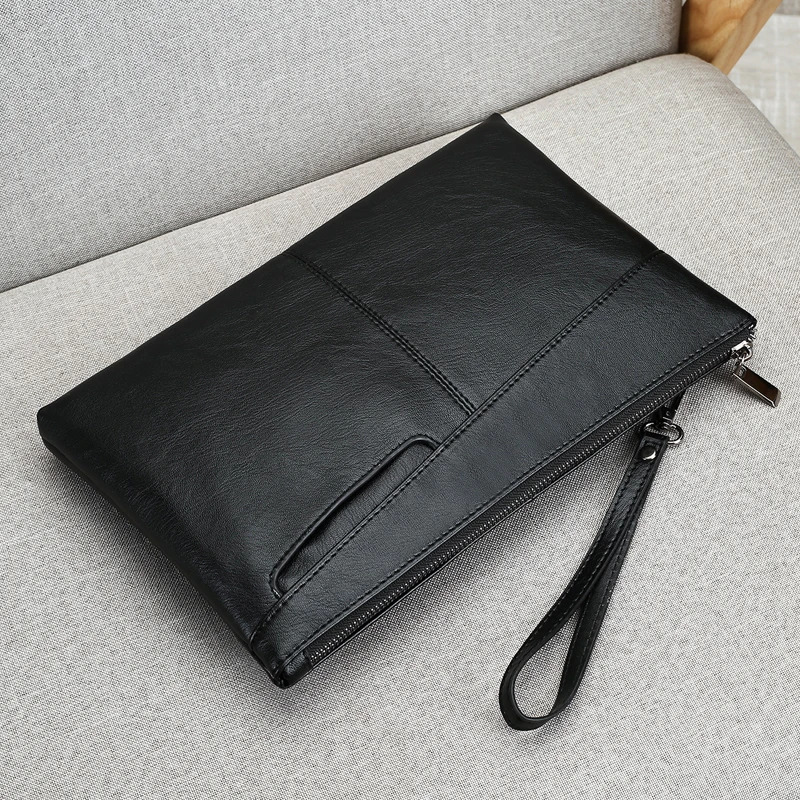 Fashion Business Men Day Clutch Bag High Quality PU Leather Money Handbag Casual Male Cardholder Case Phone Bag 250314