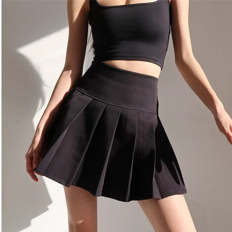 American School Y2k Style Summer Short Pleated Skirt For Women High Waist Sexy sweet Mini Skirts Female 250320