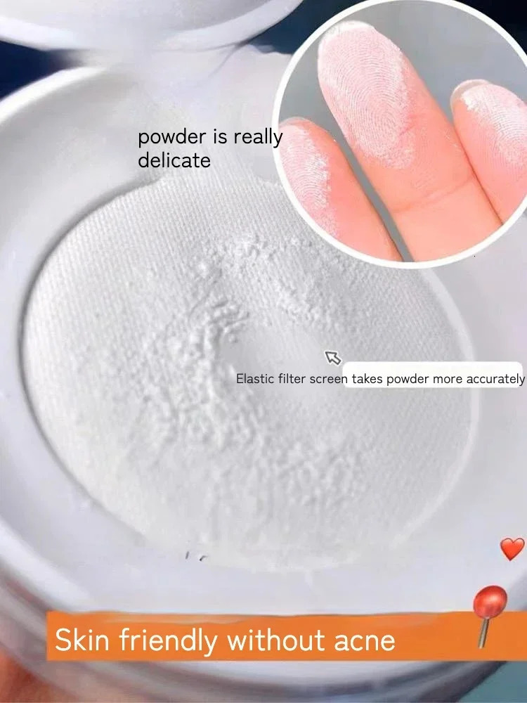 AKF Loose Powder Matte Oil Control Finish Face Setting Powder Waterproof Long-lasting Soft Light Face Concealer Cosmetic 250319