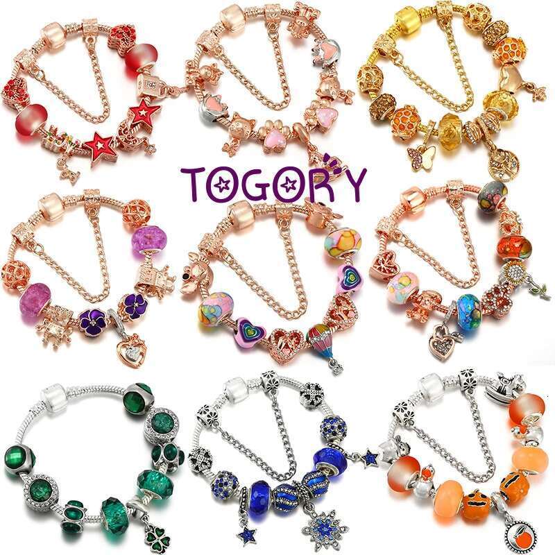 Rose Gold Flower Fairy Bella Beads Pendant Charm Bracelets For Women Men Bijoux Pulseras Jewelry Gift Special Offer