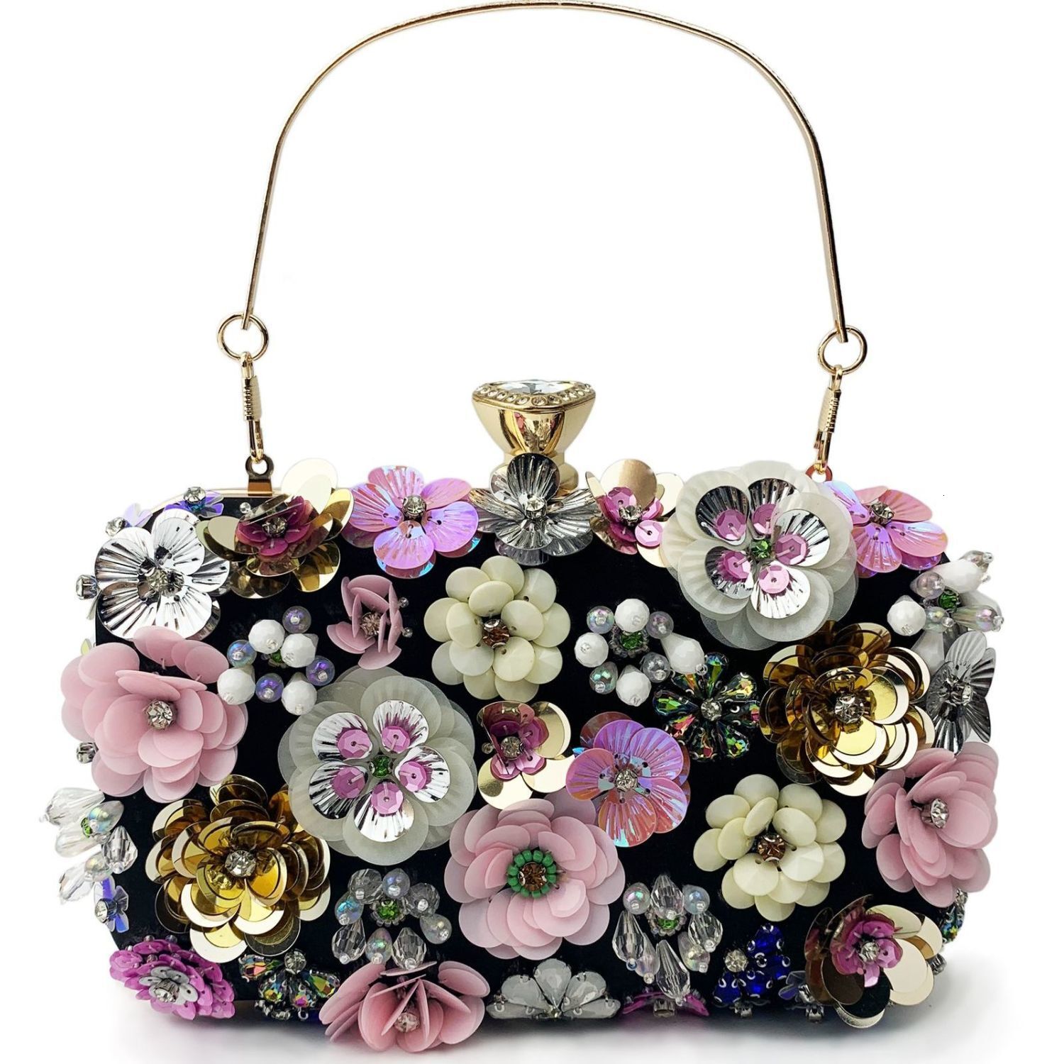handmade 3d flower banquet annual meeting versatile handheld single cross shoulder womens bag