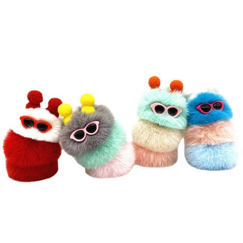 Cartoon Plush Keychain Girl Fun Pong Filling Animal Doll Keychain Backpack Car Pendant Accessories Jewelry GiftsXJ250319