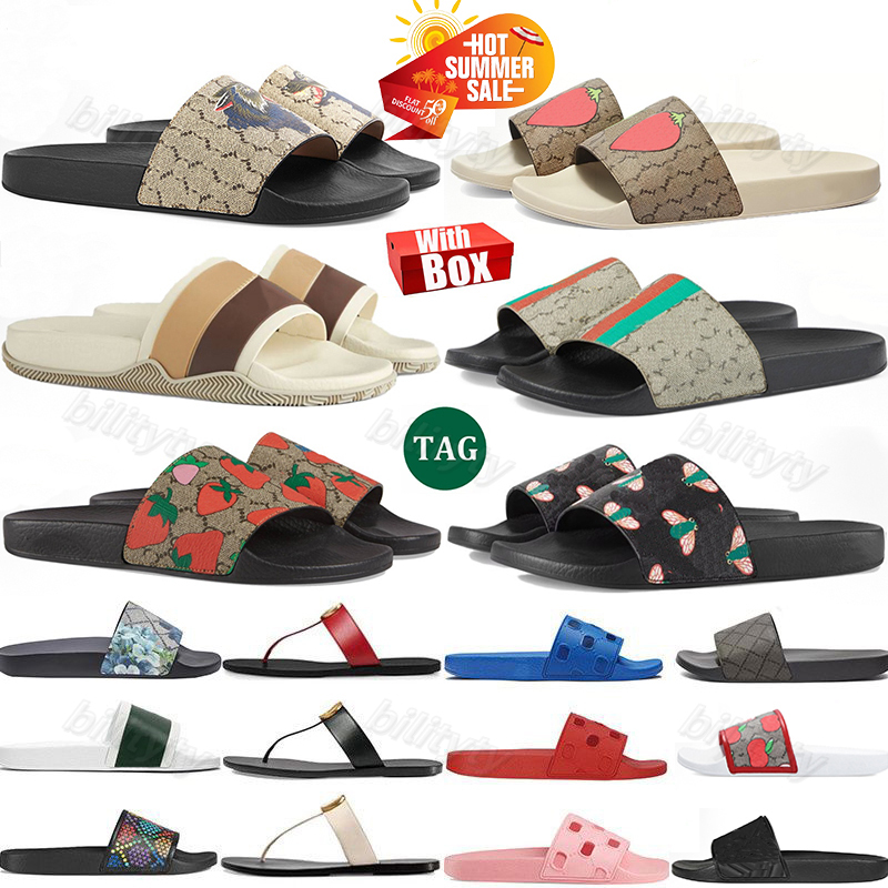Slides Designer Sandals Womens Mens Flat Slippers Slider flip flop girls Summer rubber Casual Fashion Beach Shoes Woman Slide Sandal with box 35-45