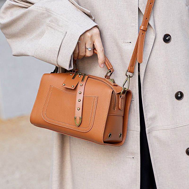 Handbag For Niche New Model Top Layer Cowhide Shoulder Bag Large Capacity Women S Leather Versatile Commuting Crossbody Bag Shoulder Bags