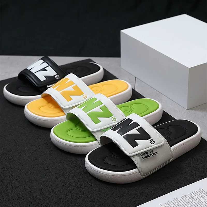 2025 New Fi Mens/Wen Summer Slippers Non slip Slippers Outdoor Beach Flip up Mens Home Comfortable Shoes Y250320