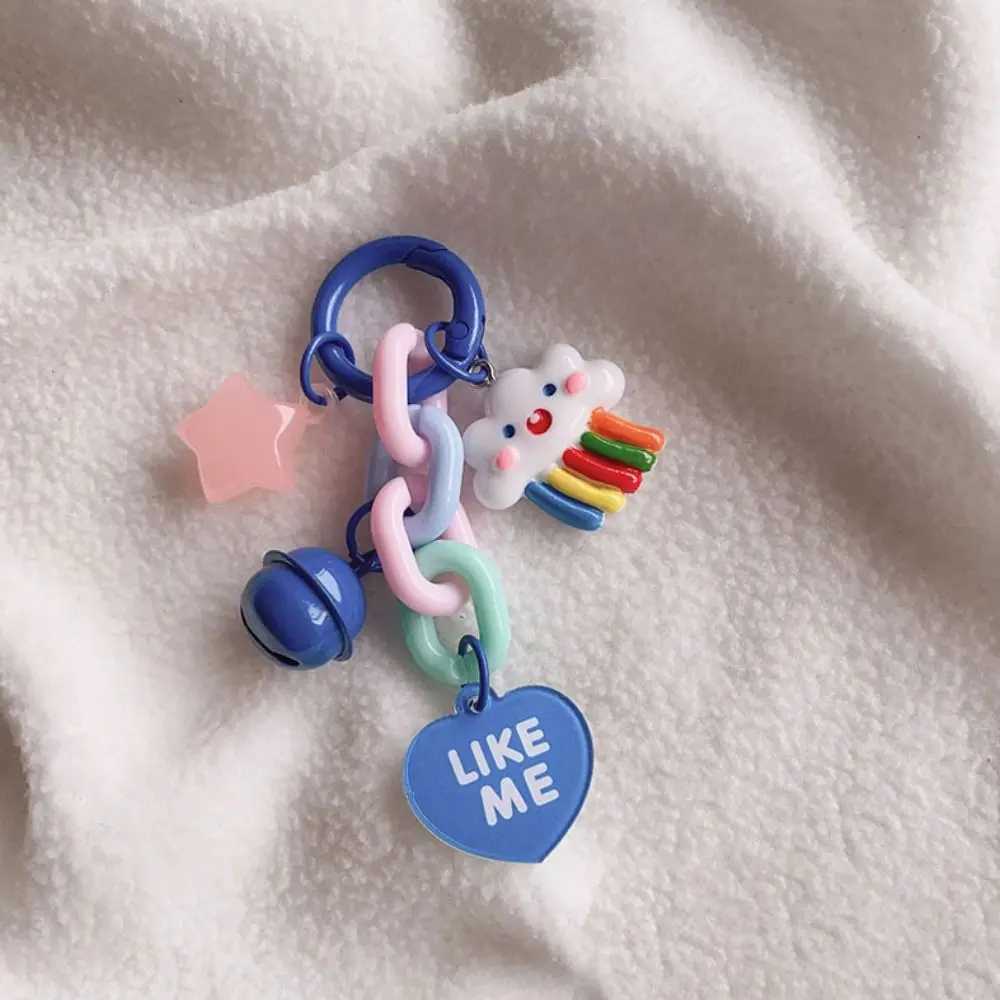 2024 Cute Cloud Star Keychain Creative Cartoon Pentagram Keychain Jewelry Accessories Mobile Bag DecorationXJ250319